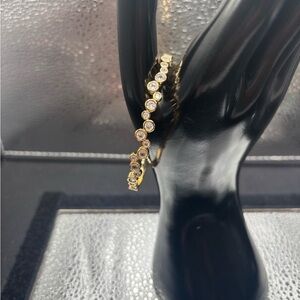 Elegant Gold Women's Bangle With Cz Stainless Steel